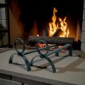 Coppia di Alari per il Camino in Metallo Altezza 21 cm Made in Italy - Sari