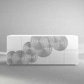 Credenza a 10 ante Ardesia, design moderno, bianca, nera oppure oro