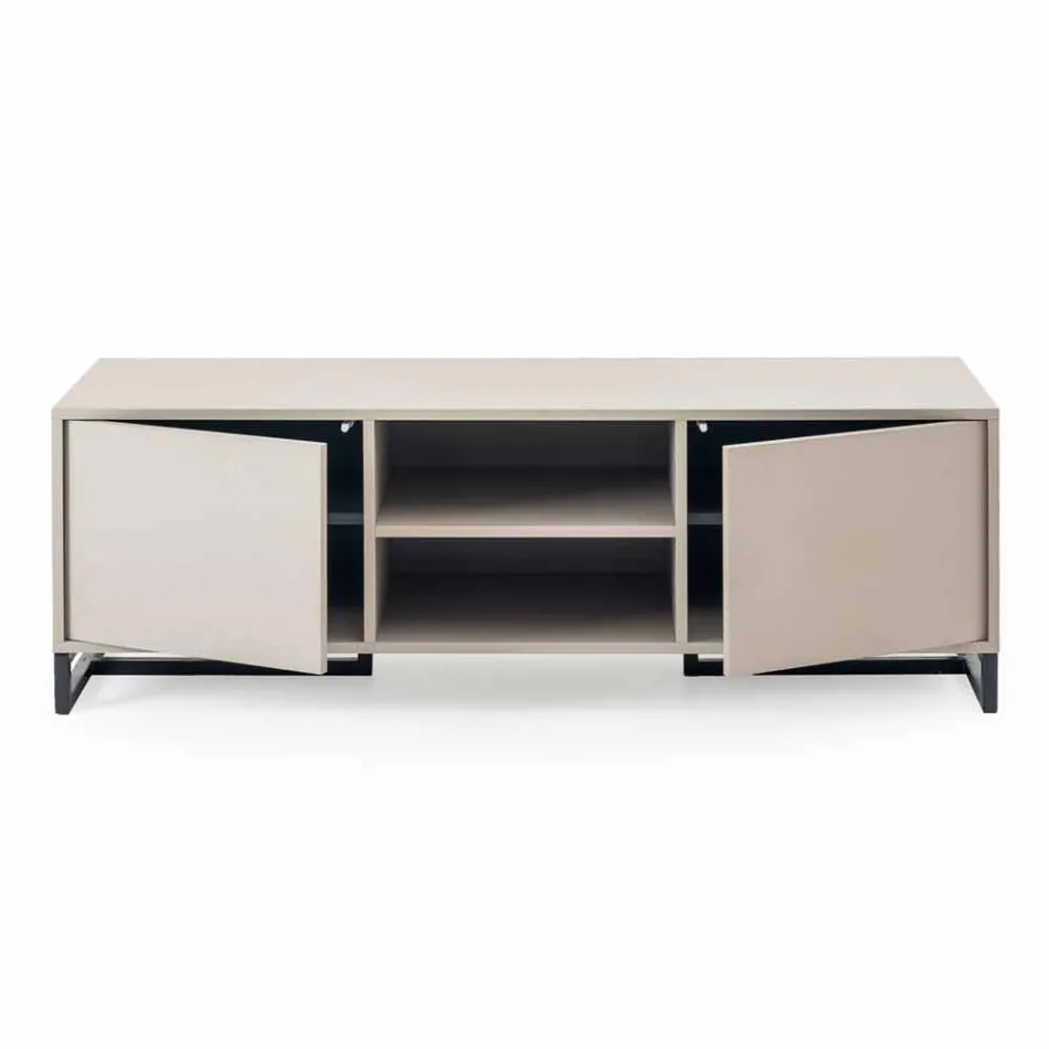 Credenza Bassa Moderna in Legno Mdf e Metallo Made in Italy – Rohan Viadurini
