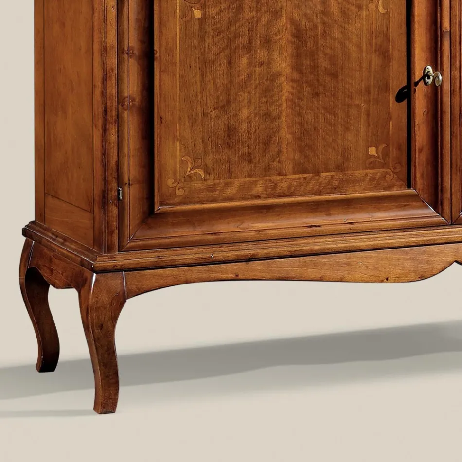 Credenza Classica da Soggiorno in Legno di Noce Made in Italy - Helisa Viadurini