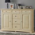 Credenza Classica in Legno Tanganica con 6 Cassetti e 2 Ante Made in Italy - Bragi