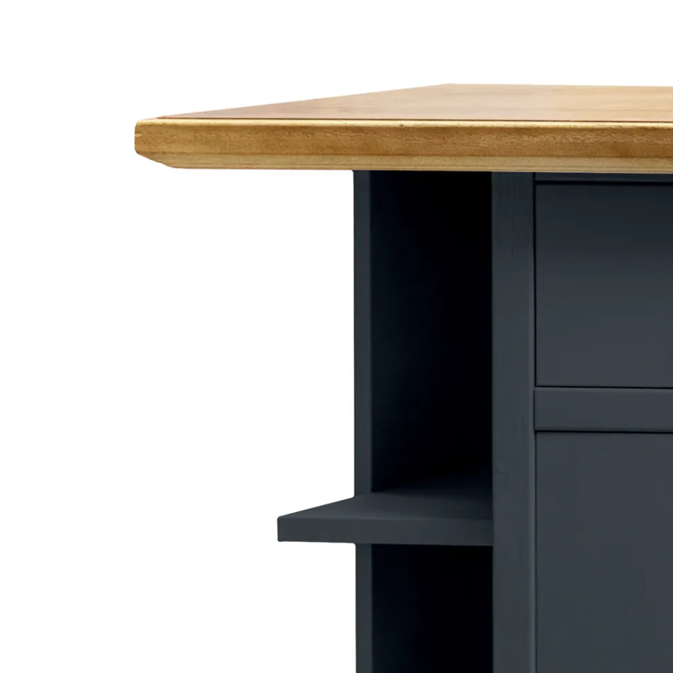 Credenza con 1 Anta, 1 Cassetto e 3 Vani a Giorno Made in Italy - Hoder Viadurini