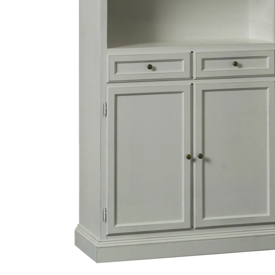 Credenza con 2 Ante, 2 Cassetti e 2 Ripiani a Giorno Made in Italy  - Camene Viadurini