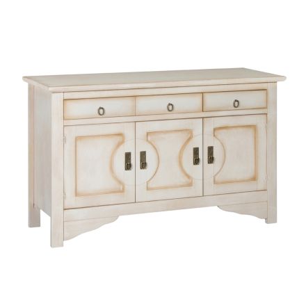 Credenza con 3 Ante e 3 Cassetti in Diverse Finiture Made in Italy - Ganesha Viadurini