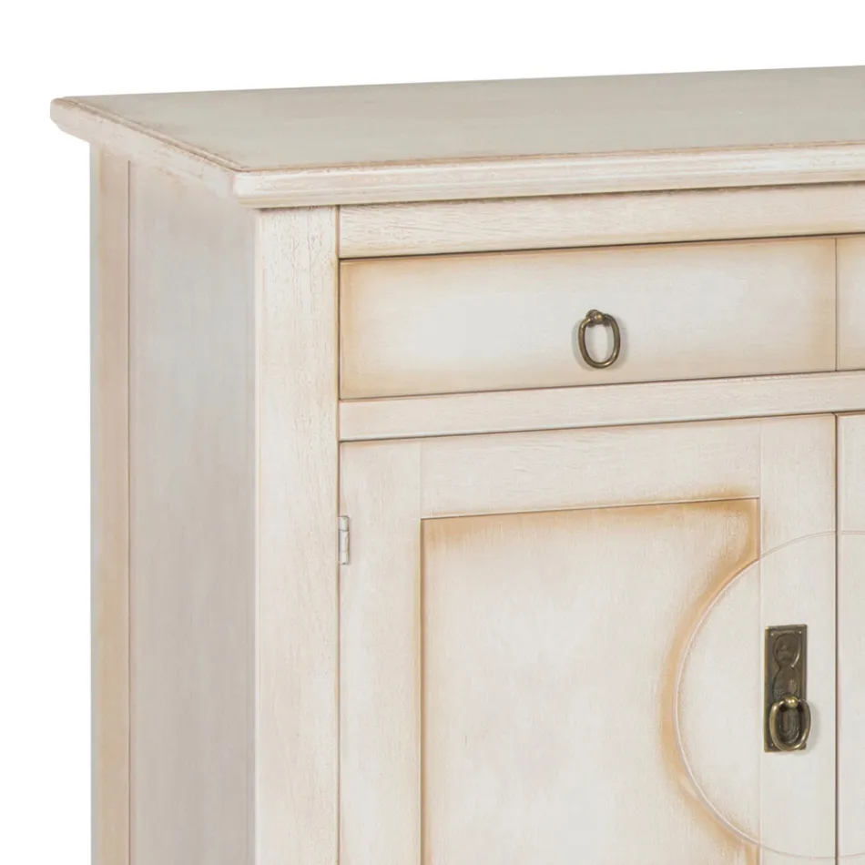 Credenza con 3 Ante e 3 Cassetti in Diverse Finiture Made in Italy - Ganesha Viadurini