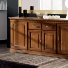 Credenza con 4 Ante e 2 Cassetti in Legno Bassano Made in Italy - Tanit Viadurini