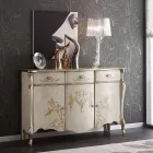 Credenza da Soggiorno in Legno Noce o Bianco Made in Italy - Ottaviano Viadurini