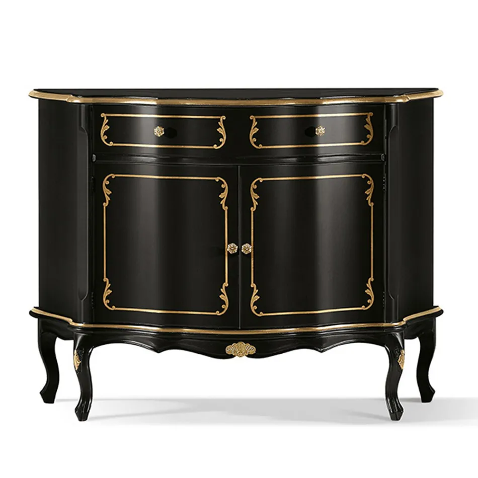 Credenza di Lusso con 2 Ante e 1 Cassetto in Legno Made in Italy - Leonor Viadurini