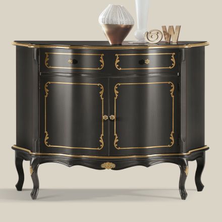 Credenza di Lusso con 2 Ante e 1 Cassetto in Legno Made in Italy - Leonor Viadurini