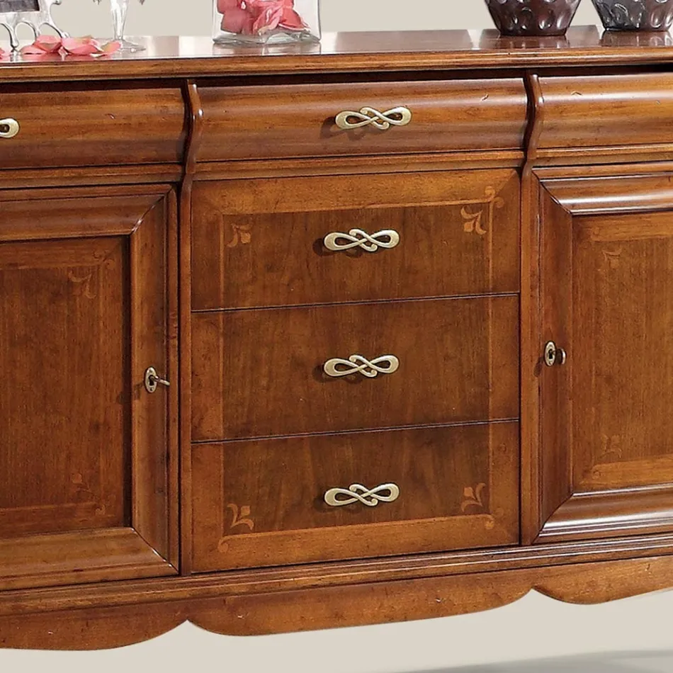 Credenza di Lusso da Soggiorno in Legno Classica Made in Italy - Helisa Viadurini