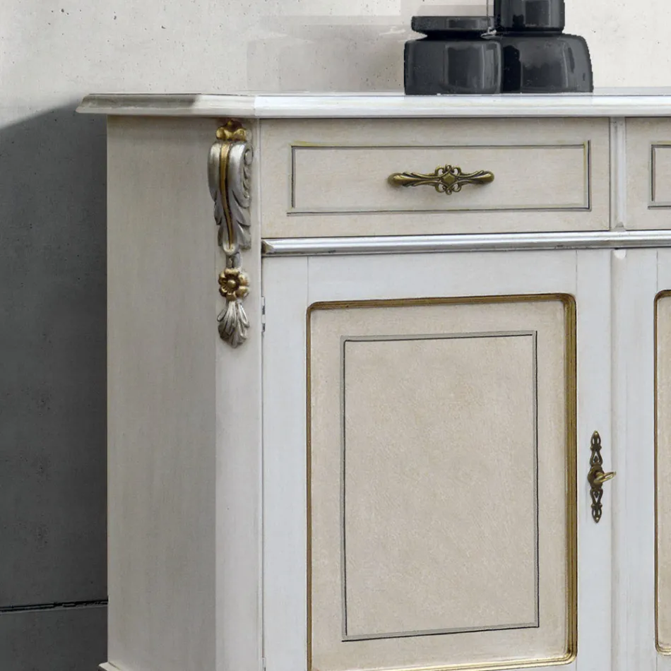 Credenza di Lusso in Legno con Ante e Cassetti Made in Italy - Cheverny Viadurini