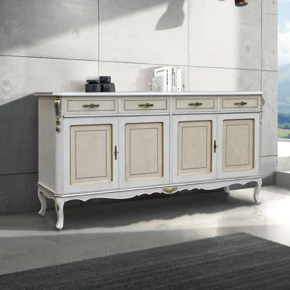 Credenza di Lusso in Legno con Ante e Cassetti Made in Italy - Cheverny Viadurini