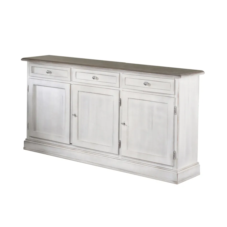 Credenza in Legno con 3 Cassetti e 3 Ante Made in Italy - Uller Viadurini