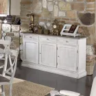 Credenza in Legno con 3 Cassetti e 3 Ante Made in Italy - Uller Viadurini