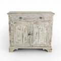 Credenza in Legno di Abete Massello con Ripiani Interni Made in Italy - Pierrot
