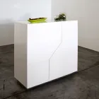 Credenza in Legno Nobilitato 3 Vani e 2 Mensole Made in Italy - Alyssa Viadurini