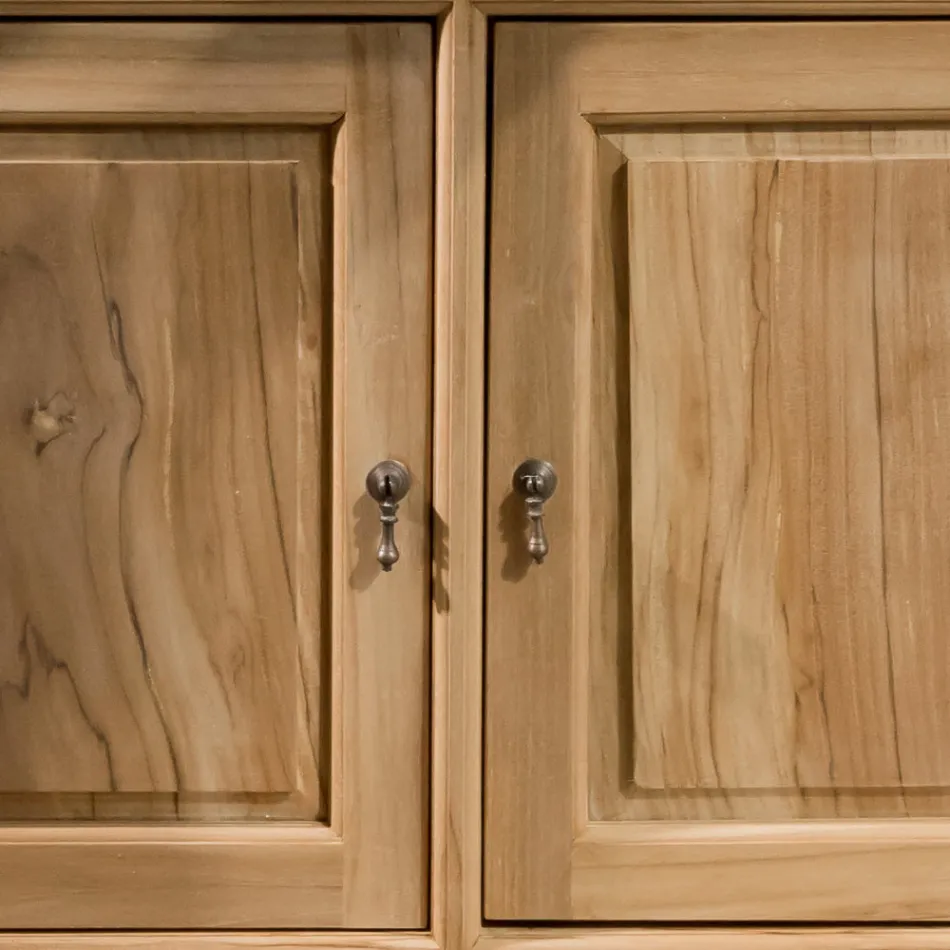 Credenza in Teak Massello con 2 Ante e 3 Cassetti - Karate Viadurini
