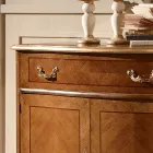 Credenza Salotto Classica Legno Blu Avio o Noce Made in Italy - Chantilly Viadurini