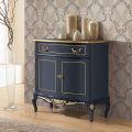 Credenza Salotto Classica Legno Blu Avio o Noce Made in Italy - Chantilly