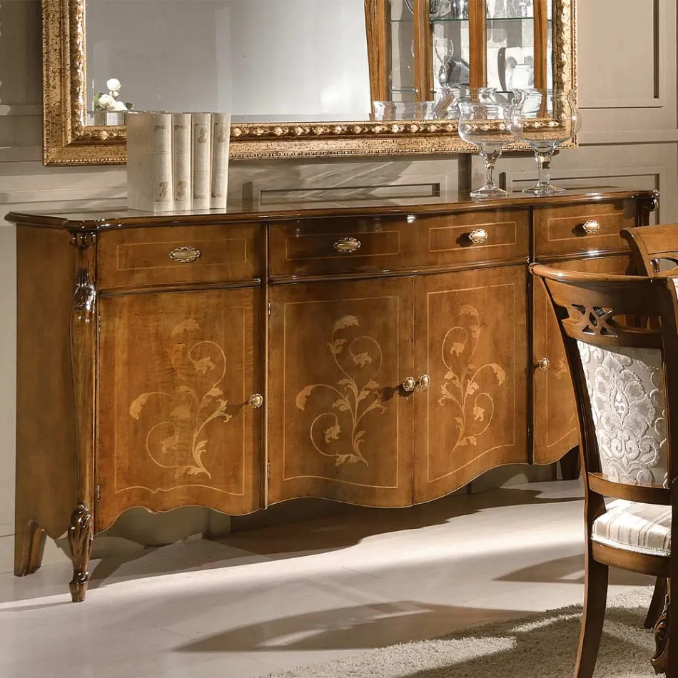 Credenza Soggiorno di Lusso in Legno Classica Made in Italy - Caligola Viadurini