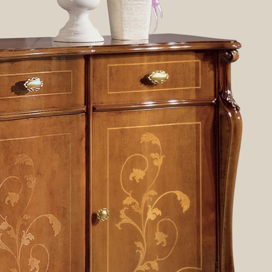 Credenza Soggiorno di Lusso in Legno Classica Made in Italy - Caligola Viadurini