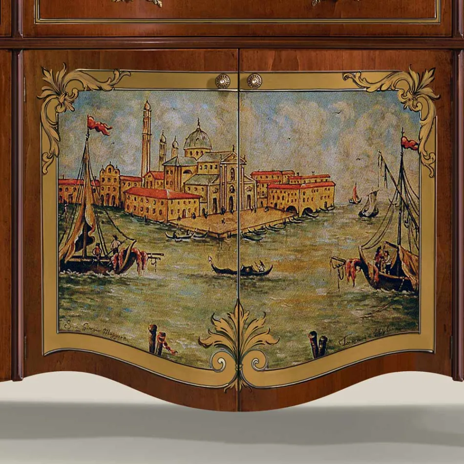 Credenza Soggiorno di Lusso in Legno Classica Made in Italy - Caligola Viadurini