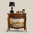 Credenza Soggiorno in Legno con Decoro Veneziano Made in Italy - Ottaviano