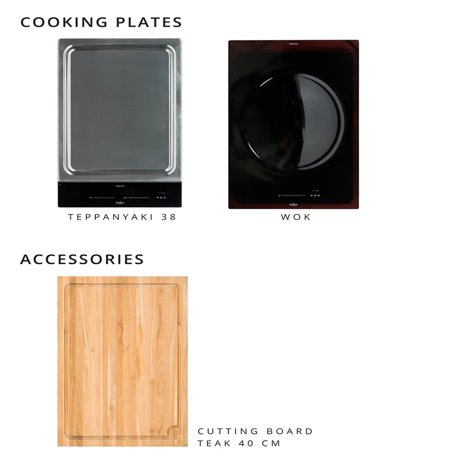 Cucina da Esterno 141x70x93 cm Realizzata in Teak Massiccio e Alluminio - Stilosa Viadurini