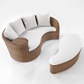 Daybad da Giardino in Fibra Polyrattan 2 Elementi - Donna