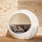 Daybed da Giardino Design Rotondo di Lusso con Parasole - Ulm Moon by Vondom Viadurini