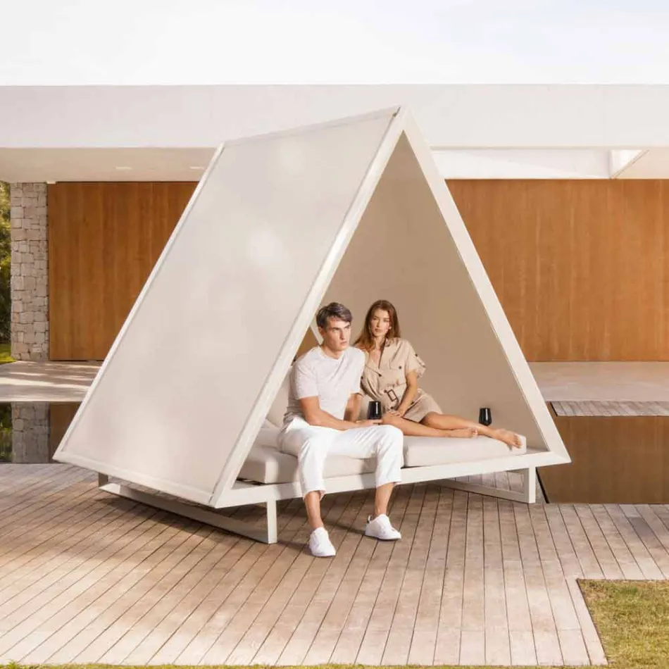 Daybed Esterno in Alluminio e Tessuto Design di Lusso - Frame Vineyard by Vondom Viadurini