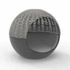Daybed Giardino di Lusso Design Tondo con Corda Intrecciata - Ulm Moon by Vondom Viadurini