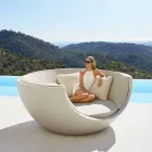 Daybed per Esterno Design Circolare di Lusso in Polietilene - Ulm Moon by Vondom Viadurini