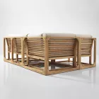 Divanetto da Esterno in Teak Naturale e Cuscini - Circe Viadurini