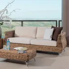 Divano 2 o 3 Posti Outdoor in Banano con Cuscini – Legolas Viadurini