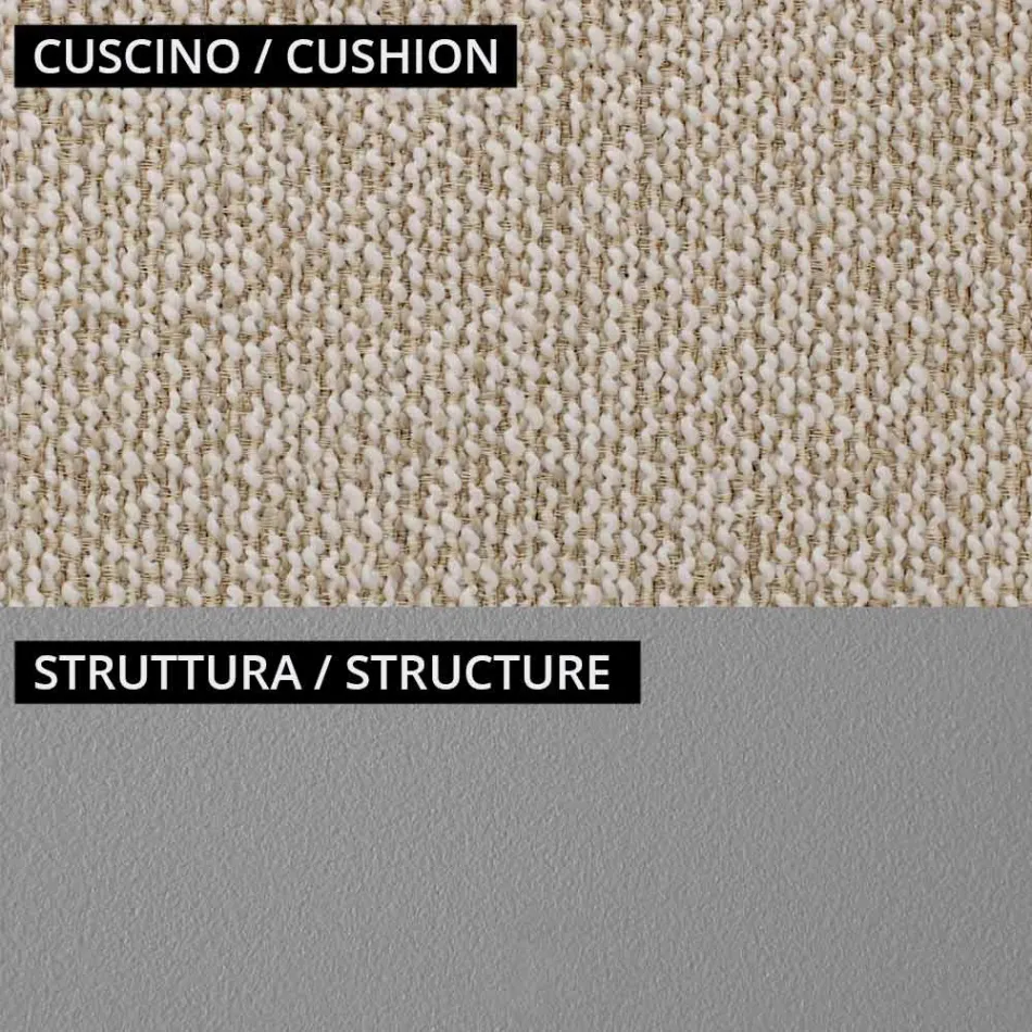 Divano 2 Posti da Esterno con Seduta Imbottita Made in Italy - Fioriera Viadurini
