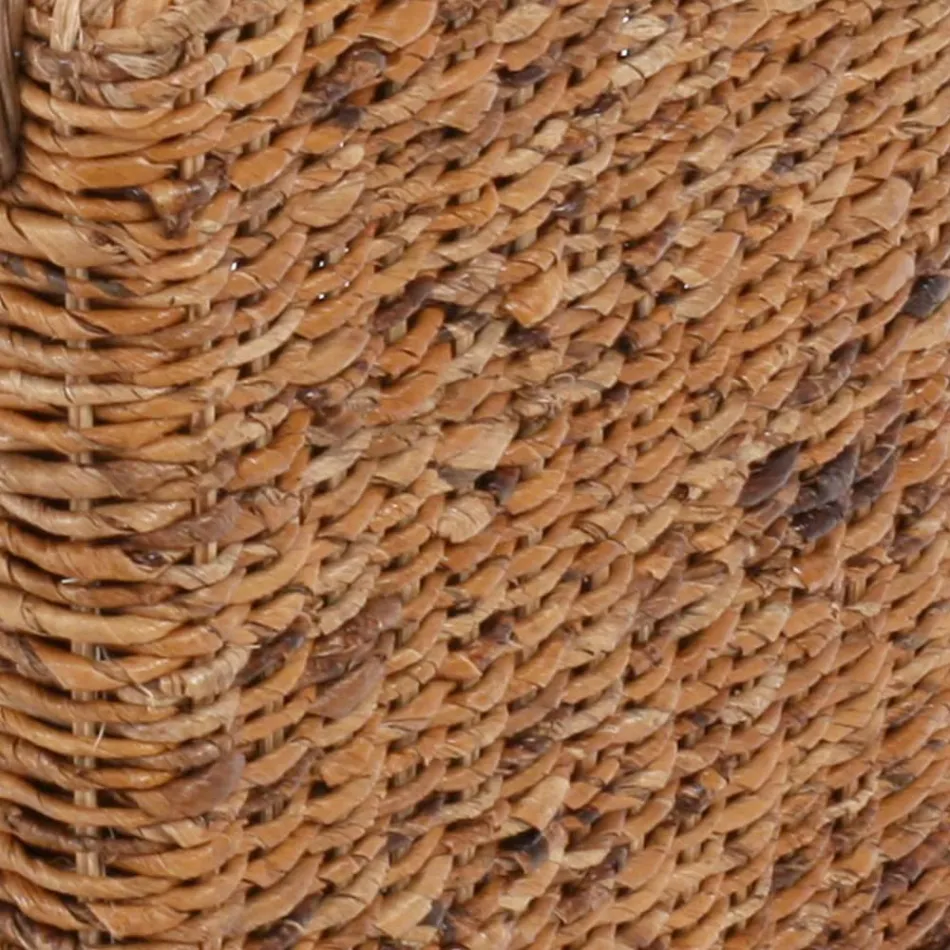Divano 2 Posti da Esterno in Intreccio di Banano Naturale e Cuscino Ecrù - Dish Viadurini