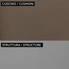 Divano 2 Posti da Giardino in Metallo e Cuscino Made in Italy - Fontana Viadurini