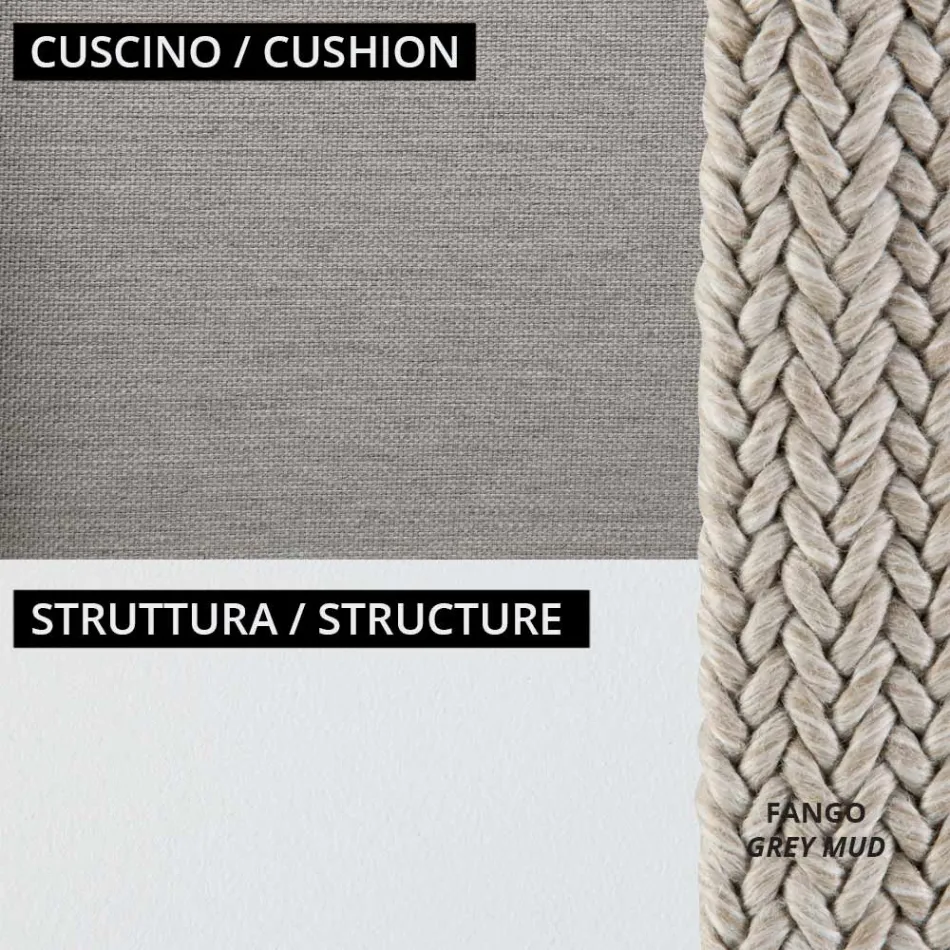Divano 2 Posti per il Giardino con Cuscino Incluso Made in Italy - Prato Viadurini