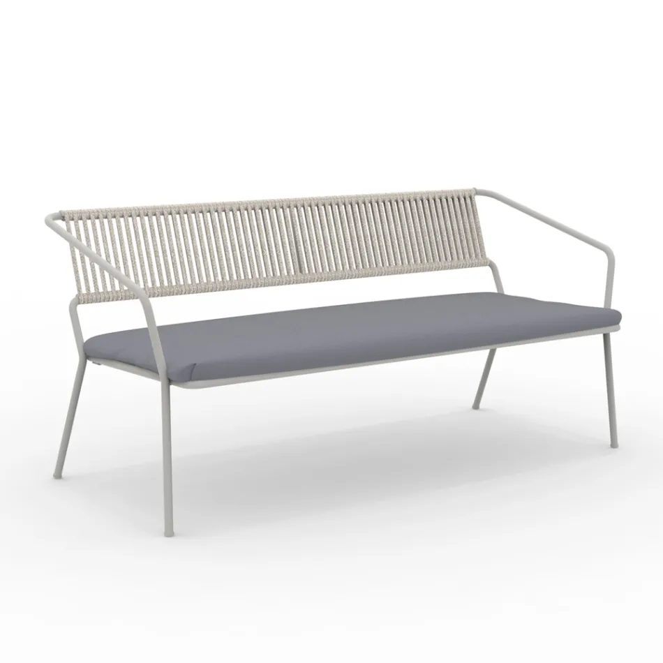 Divano 2 Posti per il Giardino con Cuscino Incluso Made in Italy - Prato Viadurini