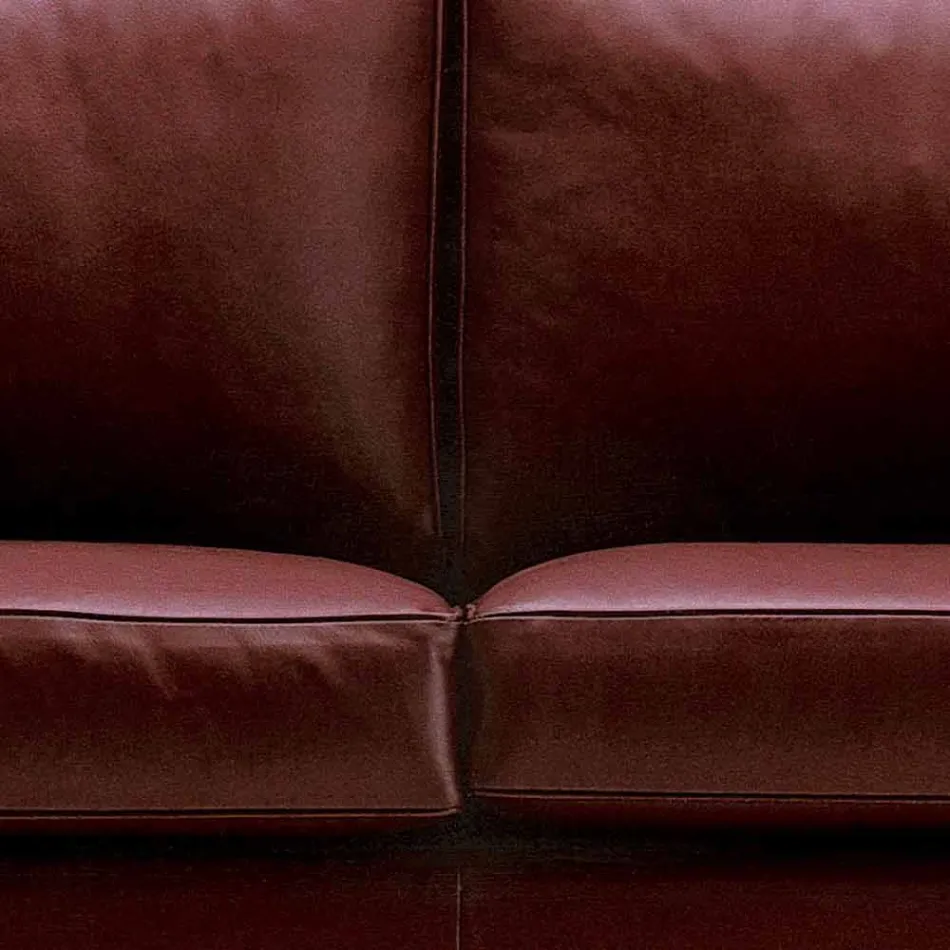 Divano 3 Posti Rivestito in Pelle Made in Italy di Alta Qualità - Centauro Viadurini
