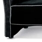 Divano 3 Posti Rivestito in Velluto con Cuciture Bianche Made in Italy - Caster Viadurini