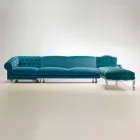 Divano ad angolo design classico di lusso, made in Italy, Narciso Viadurini