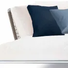 Divano Angolare da Esterno Design Moderno in Tessuto Tortora o Bianco - Ontario3 Viadurini