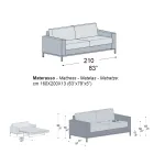 Divano con Apertura a Letto in Metallo e Poliuretano Made in Italy - Folle Viadurini