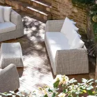 Divano da Esterno 3 Posti in Polyrattan Intrecciato - Charlie  Viadurini