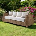 Divano da Esterno 3 Posti in Polyrattan Intrecciato - Charlie 