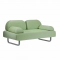 Divano da Esterno a 2 Posti in Tessuto e Metallo di Design Made in Italy - Selia