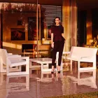 Divano da esterno Frame by Vondom, in resina di polietilene, di design Viadurini