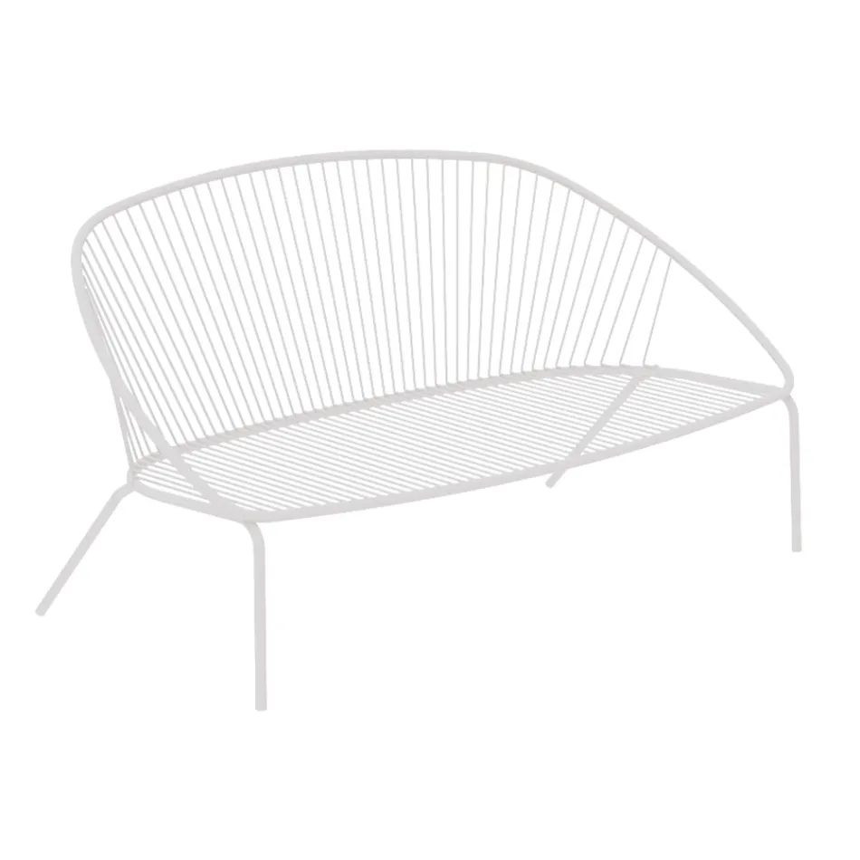 Divano da Giardino Impilabile in Acciaio Zincato Made in Italy – Sansa Viadurini
